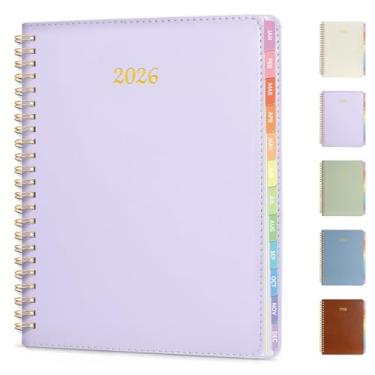 Imagem de Annecy Agenda 2025, Planejador Semanal e Mensal, 16,3 x 21,6 cm, Couro Vegano, Encadernação em Espiral, Bolso Frente e Verso