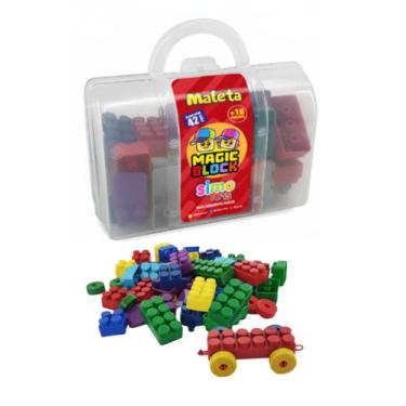 Imagem de Maleta Blocos de Montar Block 42 Peças Educativo Infantil Lego Peças G