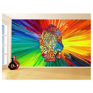 Imagem de Papel De Parede 3D Animais Pop Art Onça Pintada 3,5M Pxa78