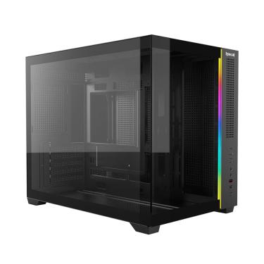 Imagem de Gabinete Gamer Redragon Wideload Mini Lite RGB M-ATX Preto