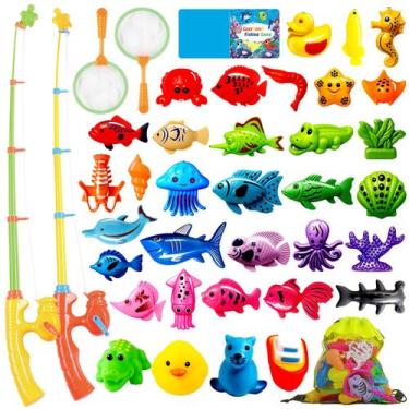 Imagem de Conjunto de jogos de pesca magnética CozyBomb para crianças com mesa d