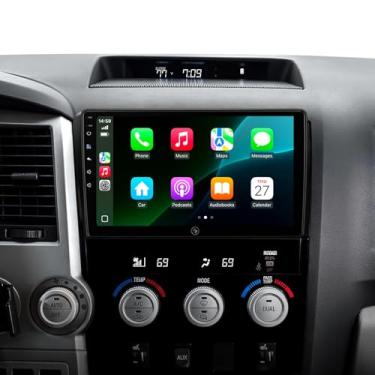 Imagem de 10,2 polegadas 5G WiFi 8 núcleos 1280 * 720 resolução Android 12 Airplay 48EQ rádio estéreo para carro Toyota Tundra 2007-2013 Sequoia 2008-2018 Carplay Android suporte automático GPS Mirrorlink