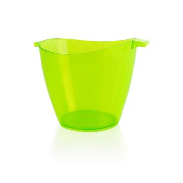 Imagem de Champanheira Balde De Gelo Com Alça De Cristal 5l Cor Transparente conservador de bebidas Inquebrável e Elegante, Ideal para Festas, Churrascos e Eventos(Verde Neon)