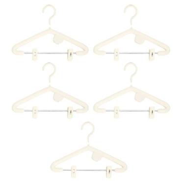 Imagem de Yosoo 5 Pacotes de Cabide de Roupas de Aromaterapia, Molas de Aperto de Alta Capacidade de Peso para Ternos T Camisas Suéteres Jaquetas Casacos Camisas (Creme Branco)