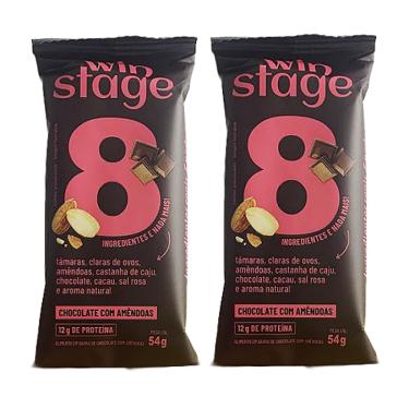 Imagem de Kit 2x: Barra De Proteína Chocolate C/ Amêndoas Winstage 54g