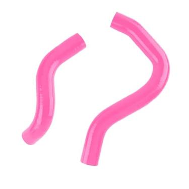 Imagem de XAJINGSU Kit de mangueira de tubo de refrigeração de radiador de silicone 2 peças para Honda Civic Si SiR TYPE-R EP3 K20A 2002-2005 3 camadas (4,5 mm de espessura) 11 cores (rosa brilhante)