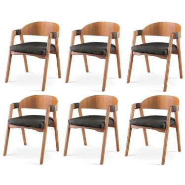 Imagem de Kit 6 Cadeiras para Sala de Jantar Luna - Zurc Decor