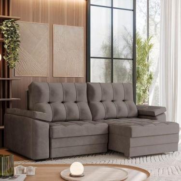 Imagem de Sofá Retrátil e Reclinável 3 Lugares 250cm Danlí Espresso Móveis