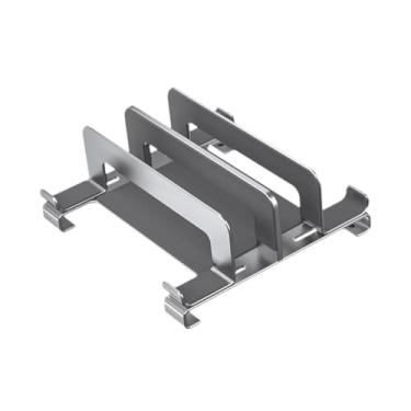 Imagem de Generic Suporte para laptop, organizador de mesa, suporte acolchoado de silicone, organizador de mesa para teclado, economiza espaço para dispositivos, Prateado