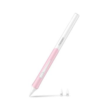 Imagem de Metapen Caneta Stylus D1 Pencil para iPad 6h-11ª geração com aderência ergonômica e controle de aplicativo compatível com iPad 2018-2025, substitua para Apple Pen 1ª/2ª geração (branca e pega rosa