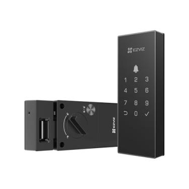 Imagem de EZVIZ DL03 Smart Rim Lock - Bluetooth e Wi-Fi ativado, entrada sem chave de vários métodos, controle remoto, alertas antiadulteração, (DL03)
