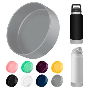 Imagem de Bluwing Capa de silicone para garrafa YETI Rambler de 740 ml, bota protetora de silicone para Owala 947 ml, manga inferior antiderrapante, livre de BPA (cinza)