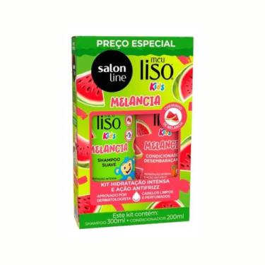 Imagem de Kit Shampo Condicionador Meu Liso Kids Melancia salon line
