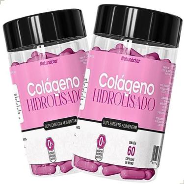 Imagem de Kit 2 Potes Colágeno Hidrolisado Tipo 1 Suplemento Natural Vitamina 10