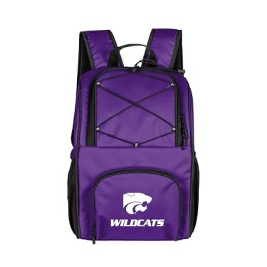 Imagem de Logo Brands NCAA Kansas State Wildcats Mochila térmica flexível com 24 latas – Forro à prova de vazamento, parte superior e alças de ombro – Cooler portátil para portas traseiras, praia e eventos ao
