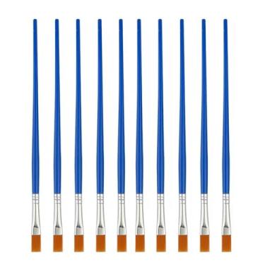 Imagem de Conjunto de 10 pincéis de cabelo de nylon para todos os fins, pintura a óleo, aquarela, artista, kits profissionais