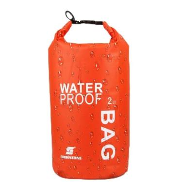 Imagem de Saco seco impermeável para caiaque 2L pequeno saco seco impermeável para passeios de barco (laranja)
