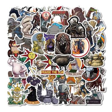 Imagem de Adesivos Dark Souls, vinil impermeável, anime, 50 unidades