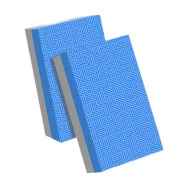 Imagem de UGPLM 2 peças de almofadas de queda para levantamento de peso, almofada silenciosa para levantamento terra, acessórios redutores de ruído, proteção, Azul Cinza 50x30x4cm