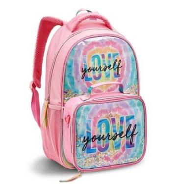 Imagem de Mochila Com Lancheira Infanto Juvenil Feminina Escolar Urbano Fashion-Feminino