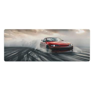 Imagem de HouLaiZhe Speed ​​s15 JDM Carro Fumaça Burnout Grande Gaming Mouse Pads Tapete de Mesa Base de Borracha Antiderrapante Laptop Acessórios de Computador Suprimentos Bloco de Escrita para Escritório Casa