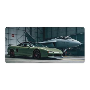 Imagem de HouLaiZhe JDM Car NSX Fighter Cool Large Gaming Mouse Pads Tapete de Mesa Base de Borracha Antiderrapante Laptop Acessórios de Computador Suprimentos Bloco de Escrita para Escritório Casa 40 x 90 cm