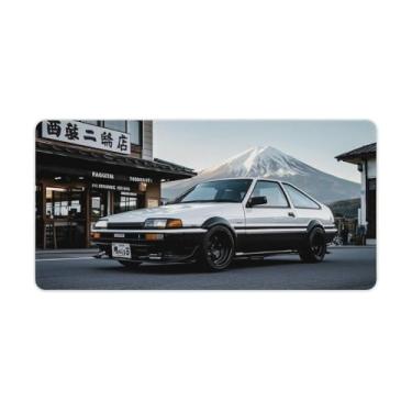Imagem de HouLaiZhe JDM Retro Classic Car AE86 Mount Fuji Gaming Mouse Pads JDM Car Desk Pads Grandes Mousepads para Desktop Keyboard Computer Mat30x60cm