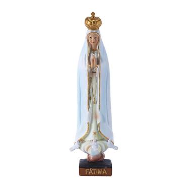 Imagem de Estatueta de Nossa Senhora de Fátima, escultura, 20,5 cm, resina