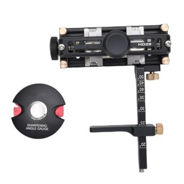 Imagem de Luqeeg Ferramenta de Guias de Afiação, ângulo Versátil de Liga de Alumínio, Guias de Afiação Integrados de Alta Dureza Ajuste de Ferramenta Gabarito de Afiador de Madeira para Fácil