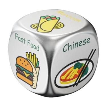 Imagem de Dados Decisor De Refeições - Jogo De Tabuleiro Para Jantar | Dados Para Decisões De Jantar - Para Encontros, Noites Em Família, Festas, Casa, Viagem, Dos Namorados, Páscoa, Aniversário