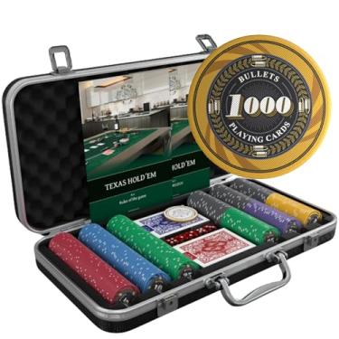Imagem de Bullets Playing Cards - Poker case with 300 Ceramic Poker Chips 'Silvio' with Values