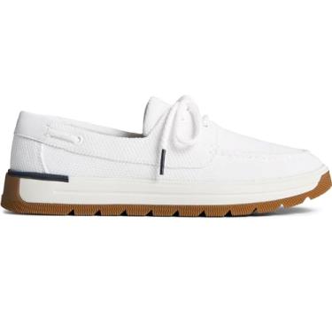 Imagem de Sperry Sapato náutico masculino Augusta, Branco, 10 Wide