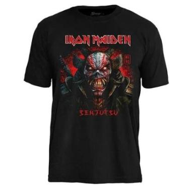 Imagem de Camiseta Stamp de Banda Iron Maiden em Algodão Manga Curta Gola Redonda Oficial-Unissex