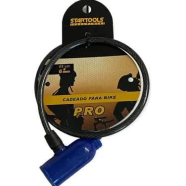 Imagem de Cadeado Para Bicicleta Moto Trava 2 Chaves 650x6mm Sortido