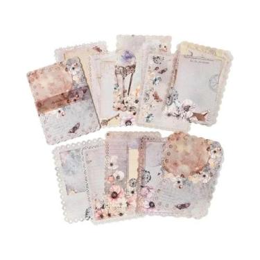 Imagem de Papel Vintage De Renda 10pcs Para Scrapbook DIY Álbum De Fotos Colagem