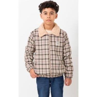 Imagem de Jaqueta Xadrez Infantil Menino Forrada Pelo Inverno Lessa-Masculino