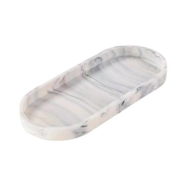 Imagem de Bandeja Oval De Silicone Para Banheiro, Bandeja Decorativa Para Armaze