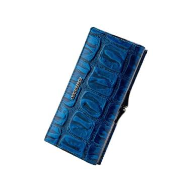 Imagem de Carteira de viagem feminina masculina carteira clutch porta-cartão de crédito, Azul, M, Tendência