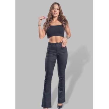 Imagem de Calça Sarja Feminina Boot Cut Black Jeans - 17602 - Sawary Jeans, Pret