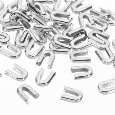 Imagem de Generic 50 peças de pontas de barbatanas espirais de 6 mm de largura para costura, pontas de barbatanas de espartilho de aço carbono galvanizado, tampas de extremidade para vestido de noiva, tom