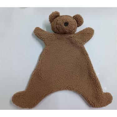 Imagem de Bear Loveys para bebês, cobertor de segurança macio para meninos ou meninas, brinquedo de edredom amoroso, cobertor adorável de animais de pelúcia, chá de bebê/presente de berçário