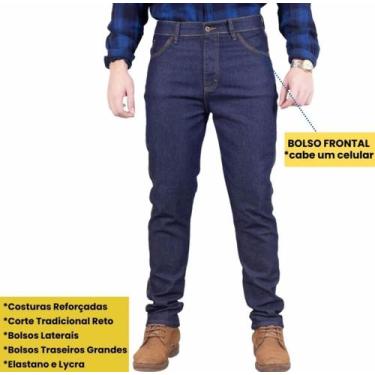 Imagem de KIT 3 Calça Jeans Masculina para Trabalho - Mzoco Jeans, Amaciado, Azu