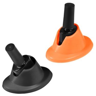 Imagem de YUXIANLB 2 peças de suporte de esmalte de unha de borracha macia para esmalte, suporte de unhas antiderramamento, suporte de unhas para pintura, manicure, ferramentas de exibição de unhas, acessórios