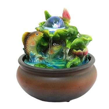 Imagem de Fonte de mesa Fontes de mesa decoração de meditação interna fonte de água cachoeira mesa de escritório decoração da sorte fontes quarto mesa fonte meditação fonte