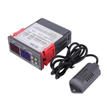 Imagem de aqxreight Termostato Com Display Digital Com Microcomputador de Tela Dupla, Controle de Temperatura e Umidade para Sistemas de Refrigeração e Aquecimento Sensor Integrado Com Revestimento Retardador