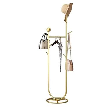 Imagem de SLGGPJBU Cabideiro moderno, entrada simples, suporte para roupas com 10 ganchos, árvore de corredor, cabide de chão independente, cabide de decoração de casa