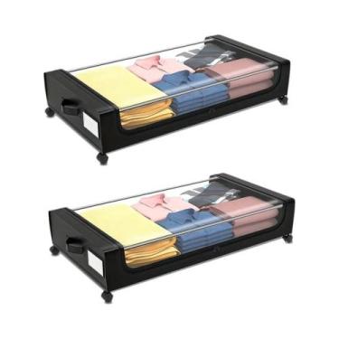 Imagem de Armários De Cama Com Rodas E Tampas Para Economia De Espaço, Armazenam