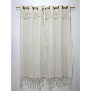 Imagem de Cortina Porta Tecido 100% Algodão 2 Folhas 2,60x2,50 - ArtesãoNato, BE