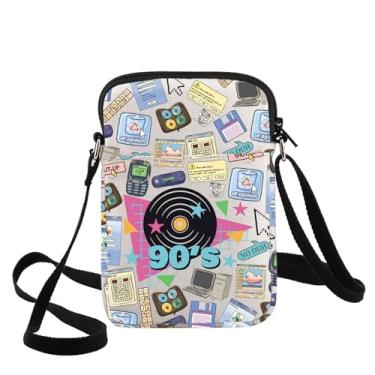 Imagem de G2TUP Pacote Nostalgia dos anos 90, bolsa tiracolo para presente dos anos 90, bolsa de ombro para festa dos anos 90, mercadoria amante dos anos 90, 90's Cb, Bolsa tiracolo