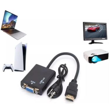 Imagem de Cabo Conversor Adaptador Hdmi Para Vga P2